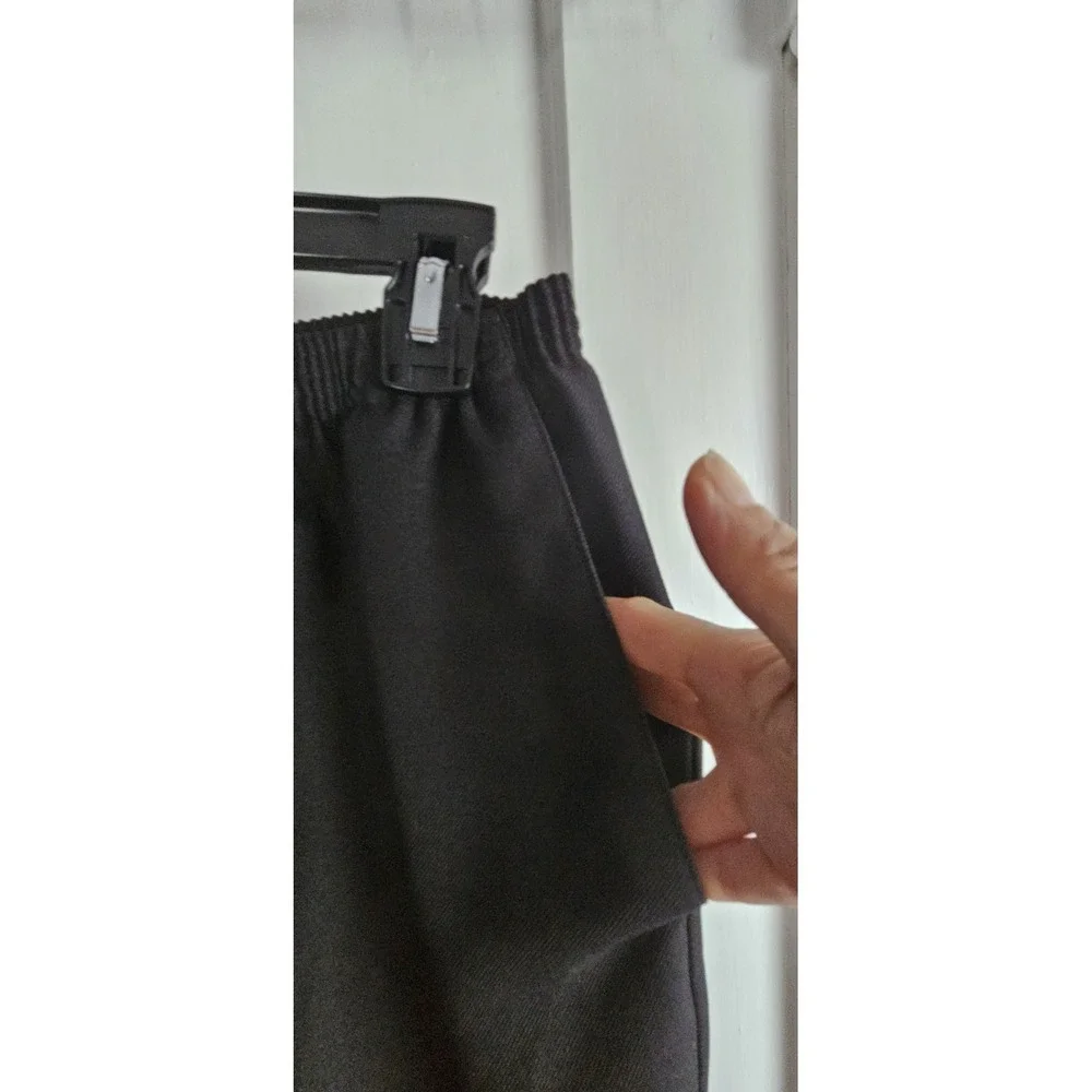 NWT alfred dunner CLASSICS black elastic waist pull‎ on pants Sz 16 pockets